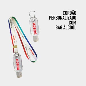 Álcool Gel com cordão personalizado