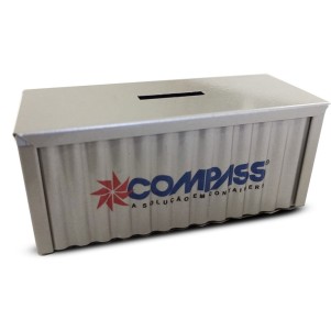 Container de Metal Oco com tampa 8x4x4